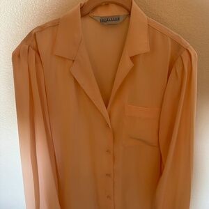 Vintage Nordstrom Pale Blush Pastel Tone Blouse - Size 16